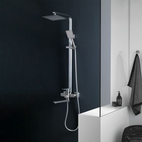 Душевая стойка Melana Stello 610307-1 настенная цвет серый