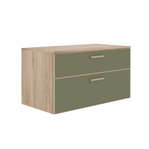 Тумба под раковину Orka Salerno 3008781 100х50 подвесная цвет зеленый/коричневый