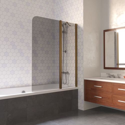 Душевая шторка на ванну Vegas-Glass E2V LUX ST E2V LUX ST 115 05 07 R 115х150 стекло тонированное профиль бронза ориентация правая