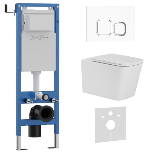 Комплект унитаз с инталляцией и клавишей смыва Iberica Blanca TOLEDO ALTO IB.001M.TLA.231.831