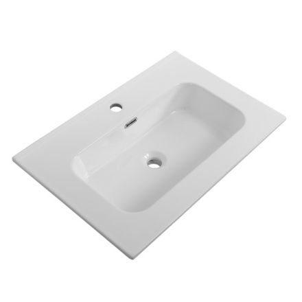 Раковина керамическая Cezares DUET CZR-8095-70 70х50 подвесная цвет белый 1 отверстие под смеситель