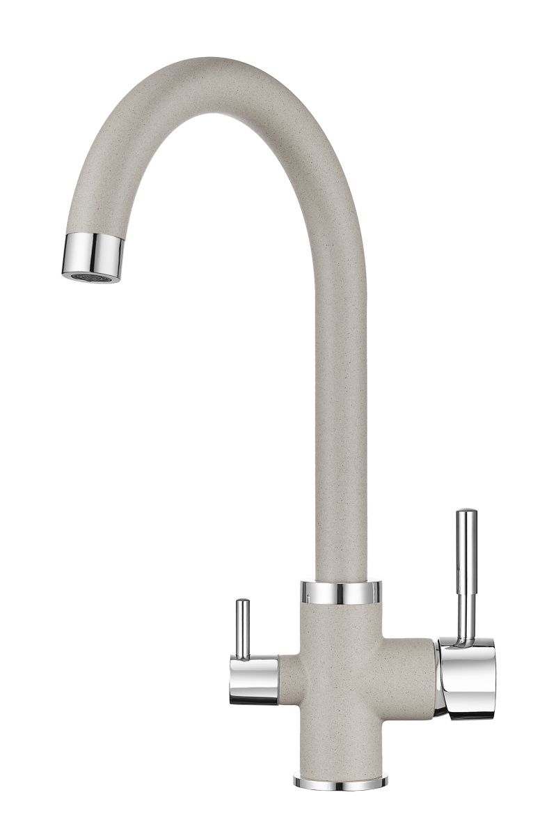 Смеситель для кухни Granula 2168, БАЗАЛЬТ на мойку серый