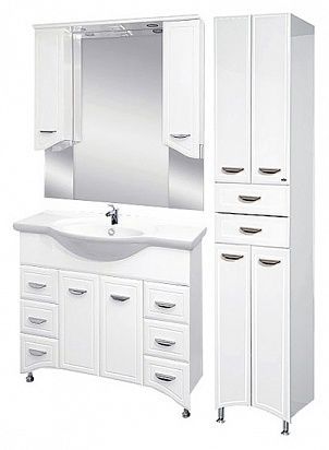 Шкаф-пенал Misty Дрея Э-Дре05040-012Я 40х190 напольный цвет белый - фото 2