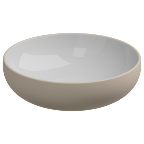 Раковина керамическая GSG Ceramic Design Easy EALAVRO45BI000/034 50х50 накладная цвет белый/бежевый без отверстий под смеситель