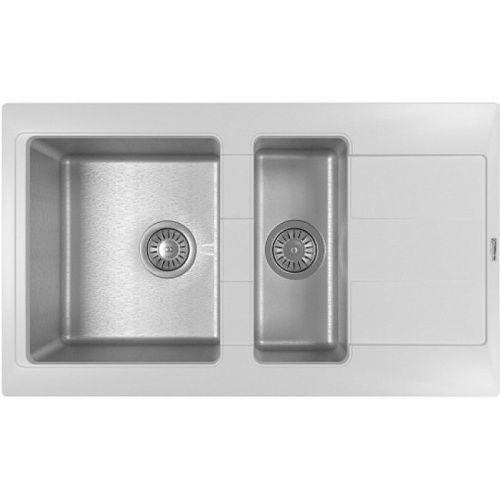 Кухонная мойка Florentina Комби 860 К 21.410.D0860.201 85х50 цвет белый поверхность полированная
