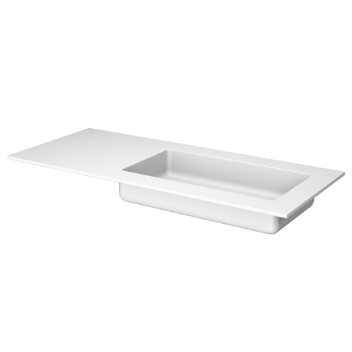 Раковина акриловая Armadi Art Quatro 793-120-W-R 120х50 накладная цвет белый без отверстий под смеситель