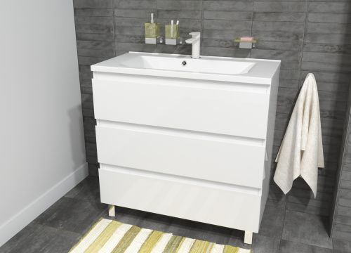 Тумба с раковиной Эстет Bali ФР-00009972 90х40 напольная цвет белый