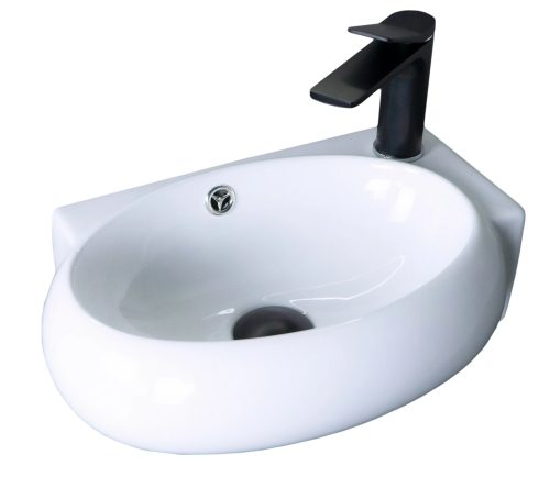 Раковина керамическая Gid Suspendido 61103L 40х30 подвесная цвет белый 1 отверстие под смеситель