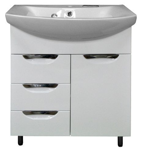 Тумба с раковиной Loranto Стиль CS00068934 70х50 напольная цвет белый
