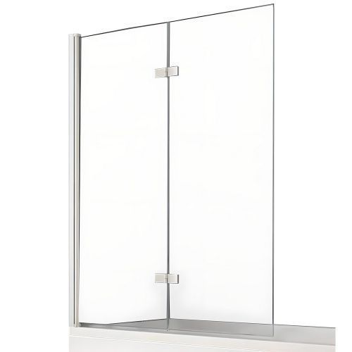 Душевая шторка на ванну New Trendy NEW SOLEO Chrome P-0082 110х140 стекло прозрачное профиль хром ориентация левая