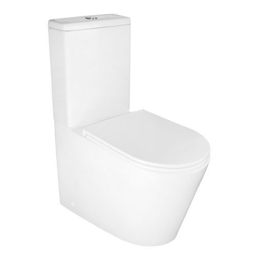 Унитаз-компакт напольный с бачком Azario Maro AZ-2125 белый с сиденьем микролифт безободковый каскадный смыв