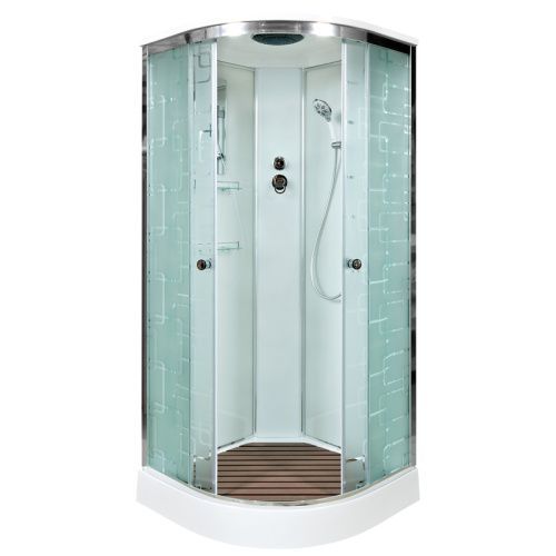 Душевая кабина AvaCan EM1510 100х100 четверть круга с крышей ориентация универсальная