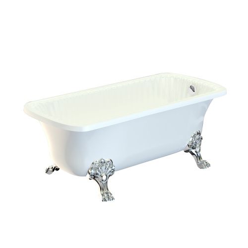 Ванна из искусственного камня Migliore OLIVIA 24631 175х80 пристенная прямоугольная с ножками