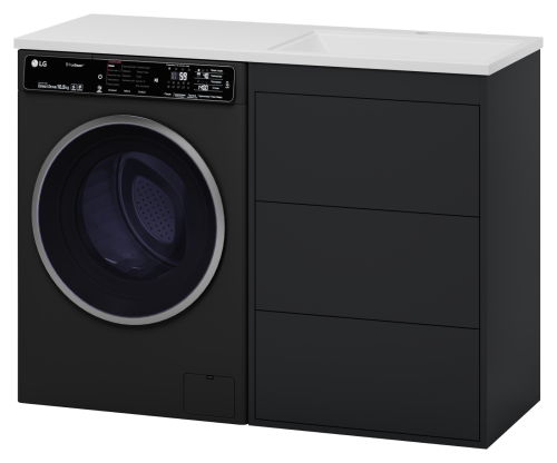 Тумба под раковину Brevita Grafit GRA-01060-013Я 60х50 напольная цвет черный