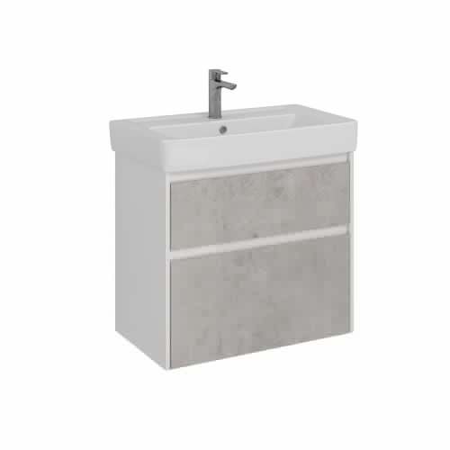 Тумба под раковину LeMark Combi LM03C80T-Beton 70х40 напольная цвет серый/белый