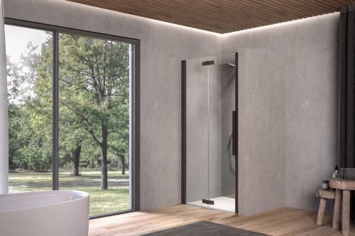 Душевая дверь Kolpa-San POLARIS 516410 90х200 стекло прозрачное профиль черный