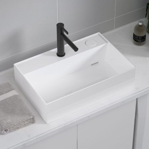 Раковина CeramaLux 6253R 60х40 накладная цвет белый