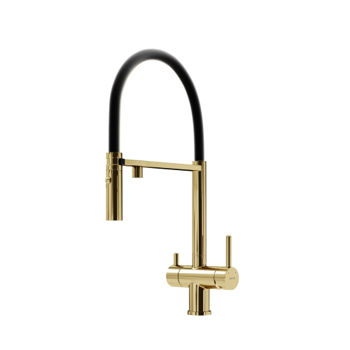 Смеситель для кухни Sancos Imola SC4010ZG на мойку черный/золото