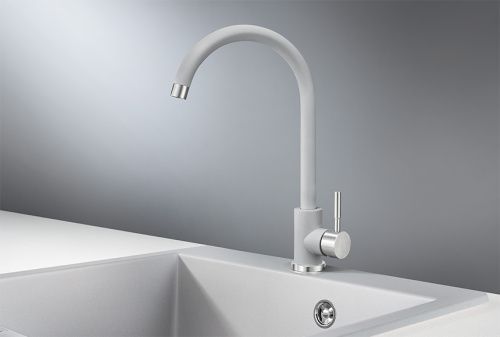 Смеситель для кухни Granula Standart ST-4031, АЛЮМИНИУМ на мойку серый