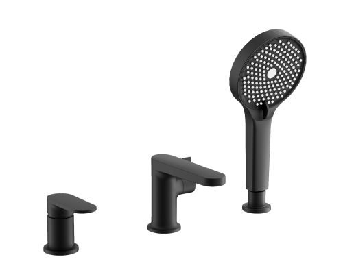 Смеситель BELZ B66713-7 на борт ванны черный