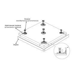 Экран фронтальный для поддона RGW 03231400-01 - фото 2