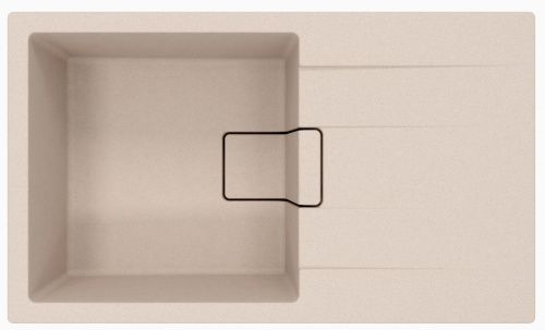 Кухонная мойка Florentina Ривьера 860 20.485.D0860.104 85х50 цвет бежевый поверхность матовая