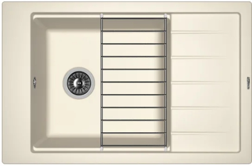 Кухонная мойка Florentina Липси 780_P 20.275.D0780.201 80х50 цвет белый поверхность матовая