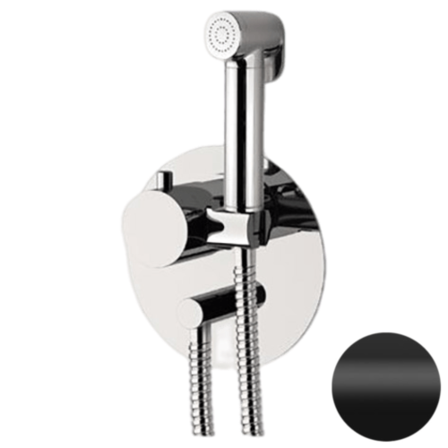 Гигиенический душ со смесителем Daniel ST206424DC15 черный с термостатом