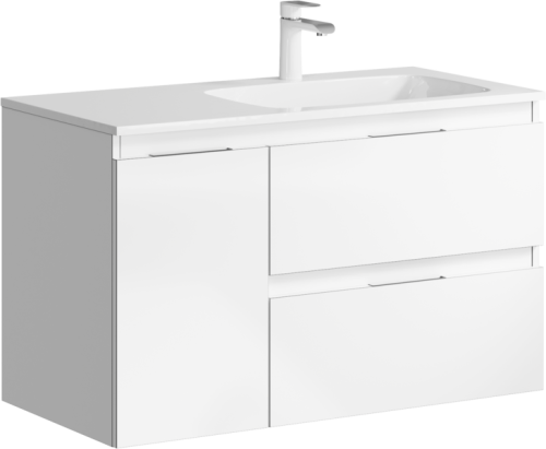 Тумба под раковину Aqwella Y ACC0109RW 90х40 подвесная цвет белый