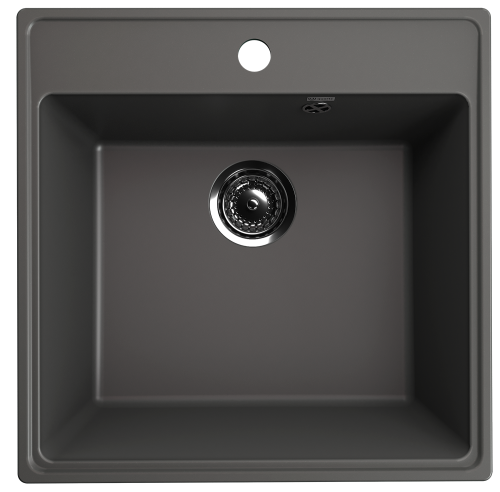 Кухонная мойка Ulgran Quartz Forte 505-09 50х50 цвет серый поверхность матовая