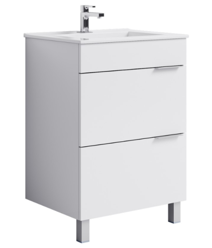 Тумба под раковину Aqwella Y Br.01.06/2/W 60х40 напольная цвет белый