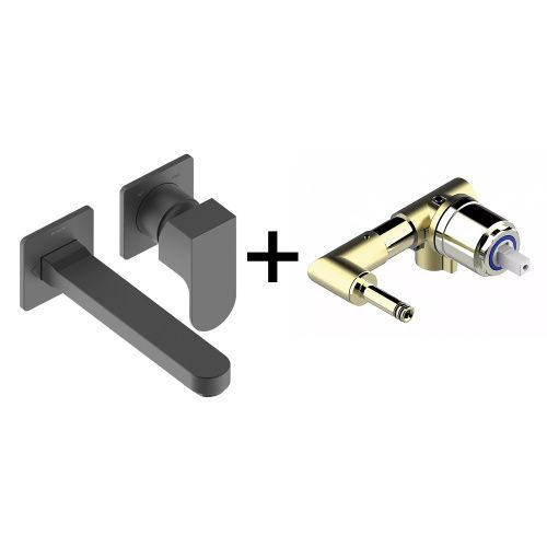 Комплект смесителей Bossini TEO Z00732.073+Z00801 черный