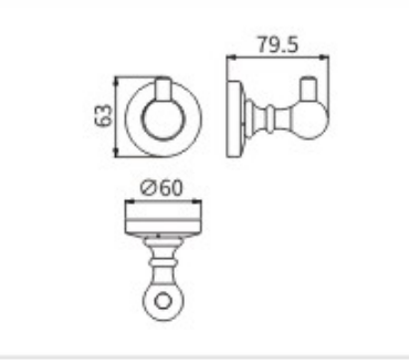 Крючок CeramaLux BIANCO 51301 - фото 2