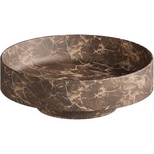 Раковина из искусственного камня Boheme Corian 801-ED 40х40 накладная цвет коричневый