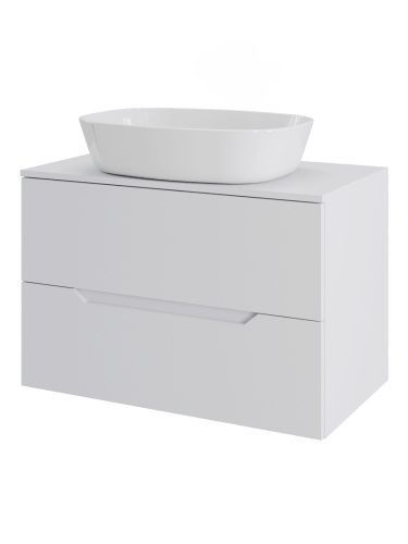 Тумба с раковиной Orange Line Li-70TuwMDF+B08-500W 70х50 подвесная цвет белый