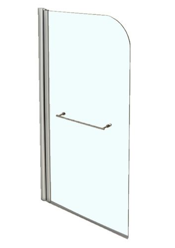 Душевая шторка на ванну Jacob Delafon Odeon Up E4932-GA 80х145 стекло прозрачное профиль хром ориентация универсальная