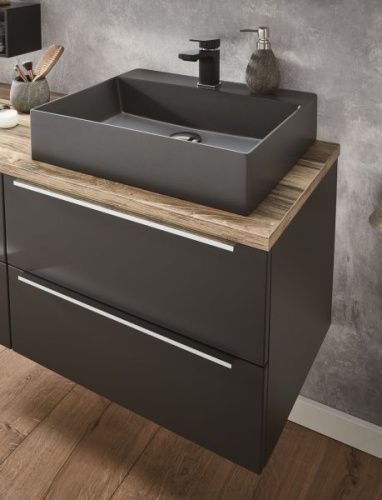 Тумба под раковину Puris Aspekt WUA3390P3(777/177) 90х50 подвесная цвет серый