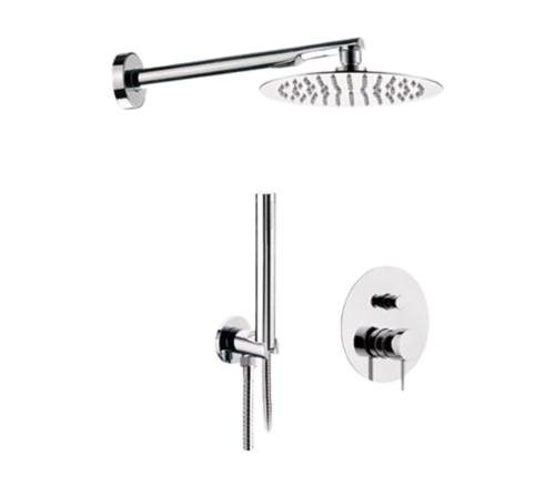 Душевая система Remer X Style X09S02 встраиваемая в стену цвет хром