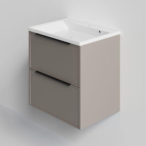 Тумба с раковиной La Fenice SIMPLA TWIN NFNC-01-SIM-C-100-2-3-100 100х50 подвесная цвет бежевый