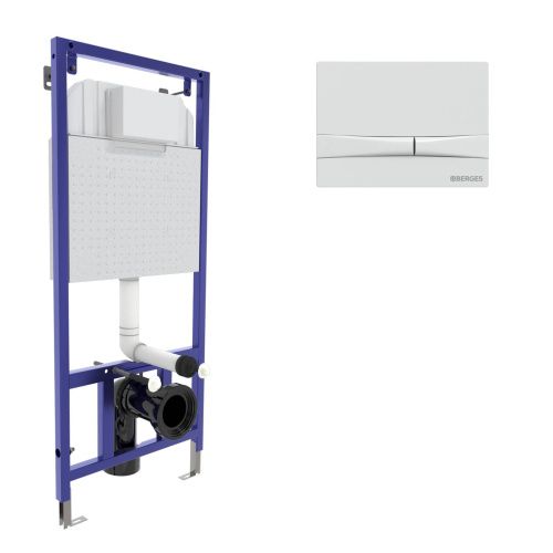 Комплект сантехническая инсталляция с клавишей смыва Berges NOVUM 040254