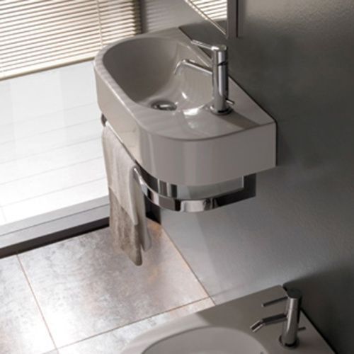 Раковина керамическая Globo Forty3 SCT55.BI*1dx 60х30 подвесная цвет белый 1 отверстие под смеситель