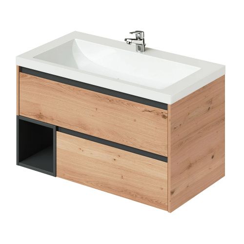 Тумба с раковиной Итана Amelia CS00092161 подвесная цвет коричневый