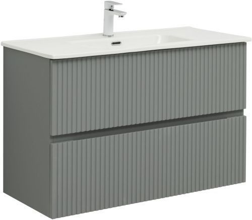 Тумба под раковину Aquanet Джейн 00313320 100х40 подвесная цвет серый