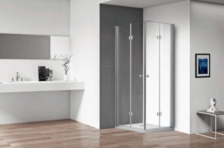 Душевой уголок Cezares ECO ECO-O-ASH-2-80/100-C-Cr 100х80 стекло прозрачное профиль хром без поддона