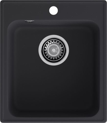 Кухонная мойка Granfest Quarz 17 черный 50х40 цвет черный поверхность матовая