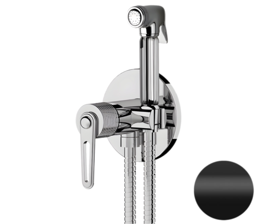 Гигиенический душ со смесителем Daniel BY645DCZ15 черный