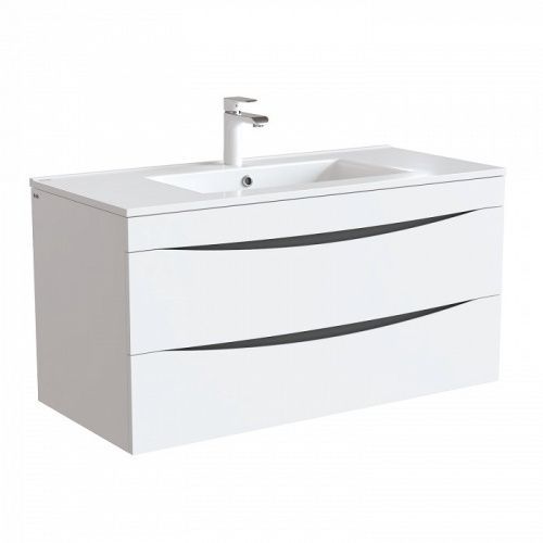 Тумба с раковиной IDDIS Cloud CLO10W1i95K 100х47х50 подвесная цвет белый