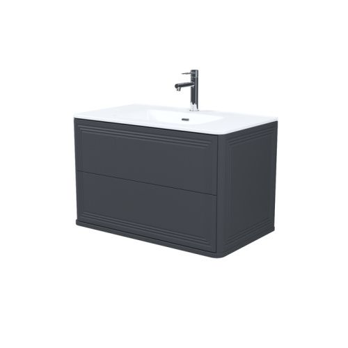 Тумба с раковиной Iddis Oxford Neo OXN80D0i95K 80х50 подвесная цвет серый