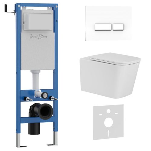 Комплект унитаз с инталляцией и клавишей смыва Iberica Blanca TOLEDO ALTO IB.001M.TLA.231.2210