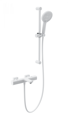 Смеситель для ванны Wonzon & Woghand Solid WW-C2011-A-MW настенный белый с термостатом